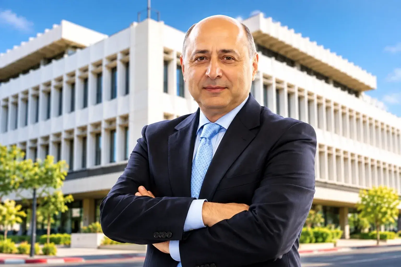 Attorney Sean Keshishyan outside his Glendale law office