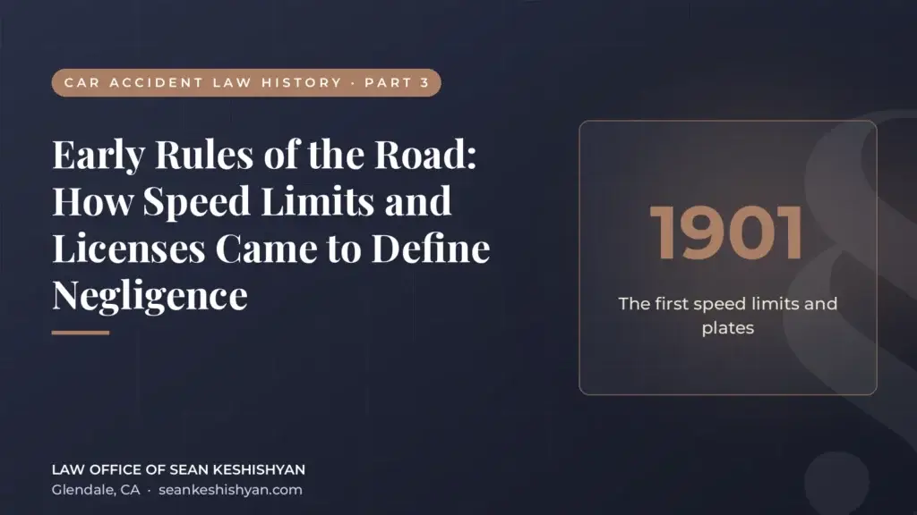 Early Rules of the Road: How Speed Limits and Licenses Came to Define Negligence