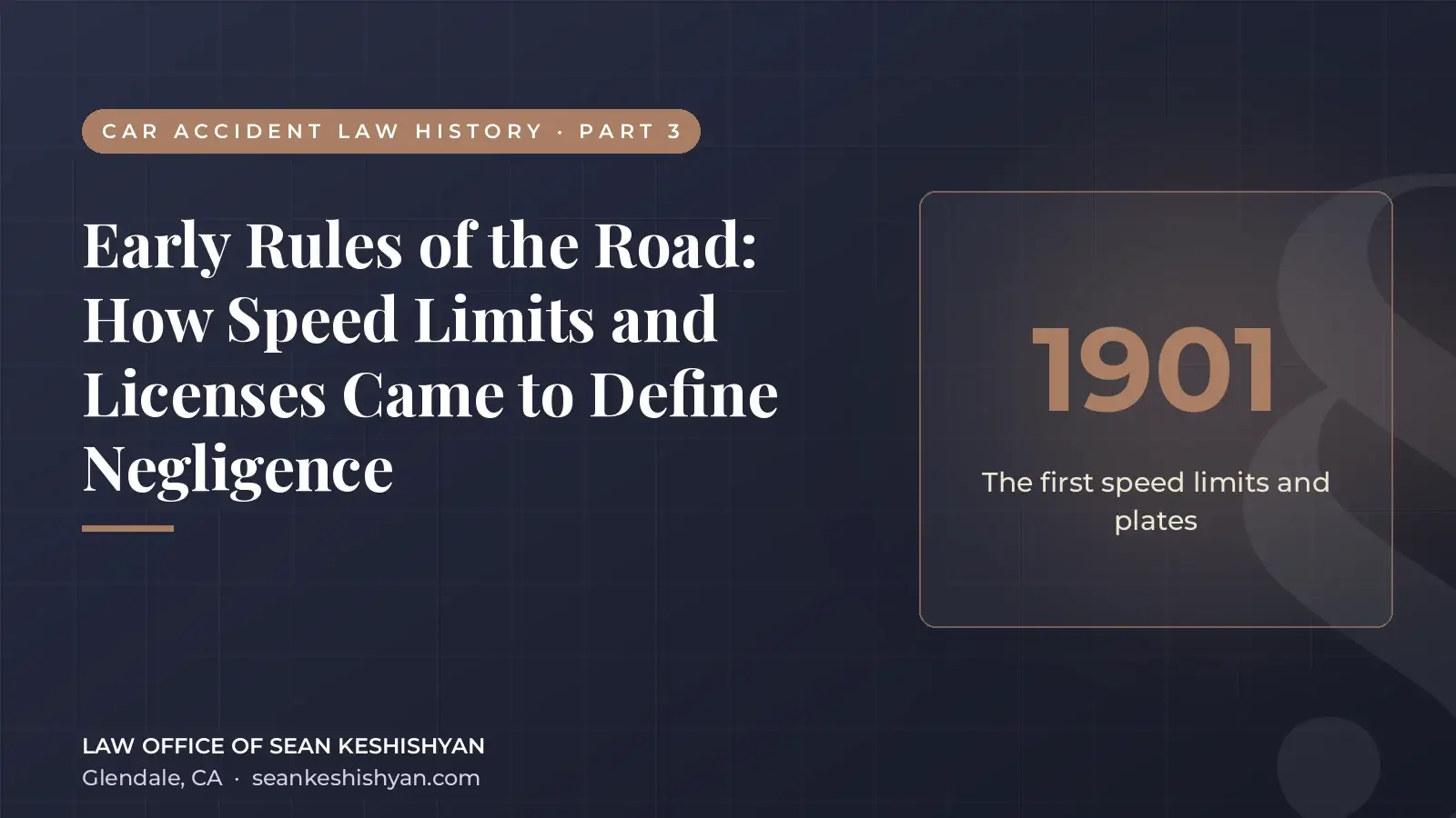 Early Rules of the Road: How Speed Limits and Licenses Came to Define Negligence